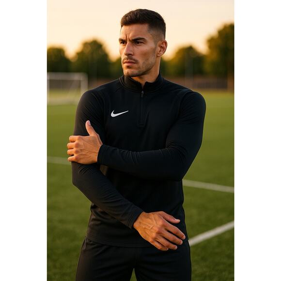 Nike Dri Fit Strike Mens Drill Top Shirt DR2294-010 Size XL Black New - Picture 1 of 10